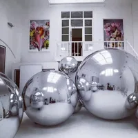 2024 Hanging Inflatable Mirror Ball Giant Disco Inflatable Mirror Balloon Large Silvery Christmas Spheres For Stage Decoration 1