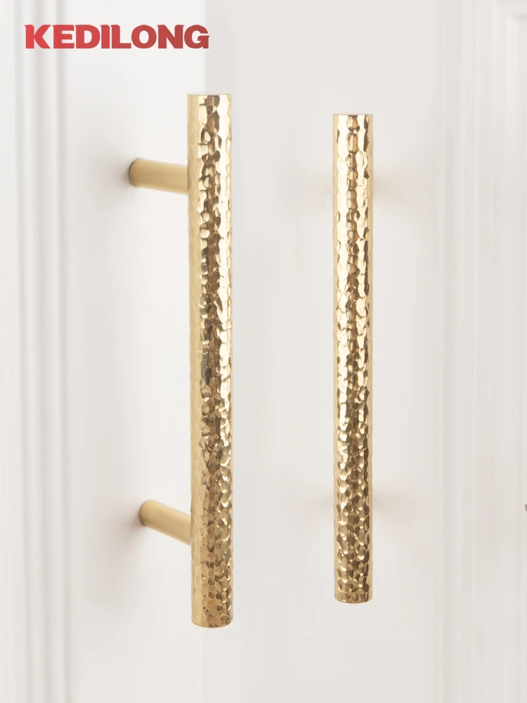 KEDLO โมเดิร์นมินิมอลทองเหลืองค้อนลวดลายยาวห้องครัวลิ้นชักลูกบิดวงกลม 14.96 "ตู้ด้ามยาว 1