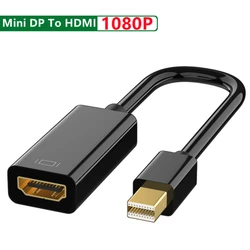 Ultra HD Mini DP to HDMI Adapter Cable - Mini DisplayPort Male to HDMI Female Connector (1080P Black)