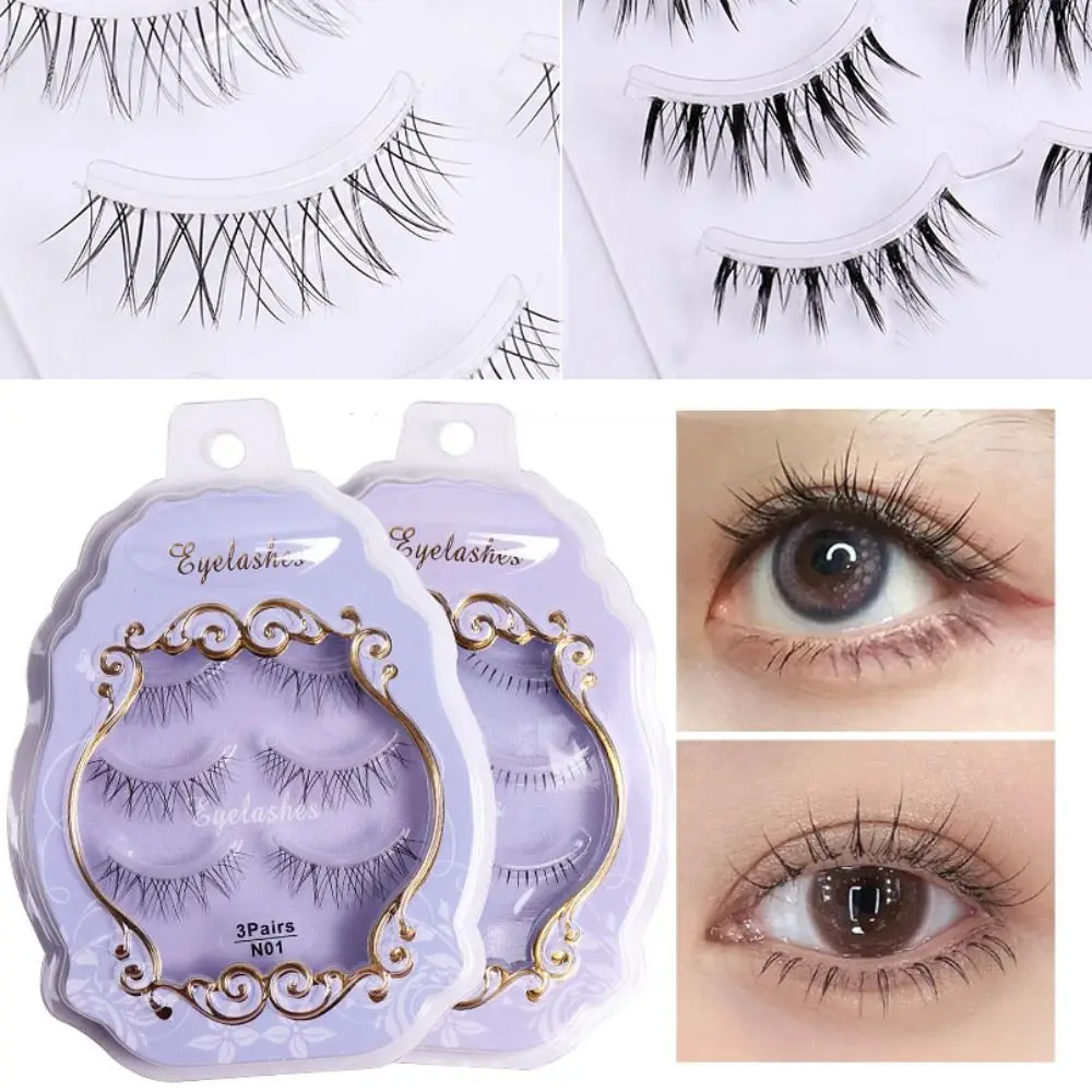 

Lashes Eyelashes Extension Women Fishtail Korean Transparent Stem False Eyelashes Manga Lashes Full Strip Eyelash Makeup Tools
