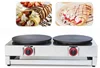 Gas Heating Crepe Maker Non-Stick 16'' 40cm Pan Size Dual Cast Iron Gas Pancake Crepe Making Maker Commercial Roti Chapati Maker 4