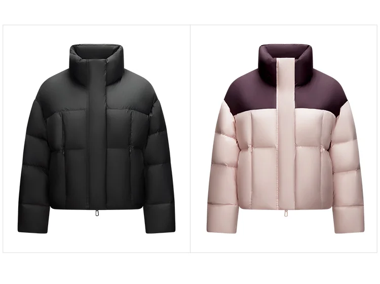 Down Jacket Women Waterproof Loose Simple New Winter Stand-Up Collar Outerwear Down Jacket