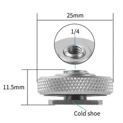 Versatile Stainless Steel Cold Shoe Mount Adapter (Silver Single Layer)