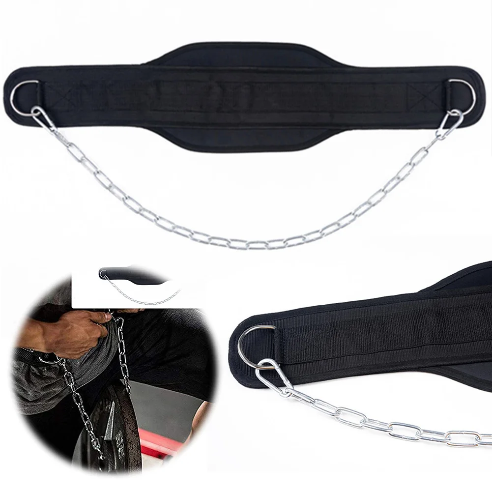 Weight Lifting Belt with Chain Weight Lifting Dip Belt Dipping Belt Weightlifting Belt for Weight Lifting Squat Training Fitness