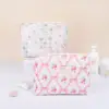Fashion Vintage Flower Women Makeup Bag Cotton Tote Portable Female Cosmetic Storage Handbag Travel Organizer Zipper Quilted Bag 6