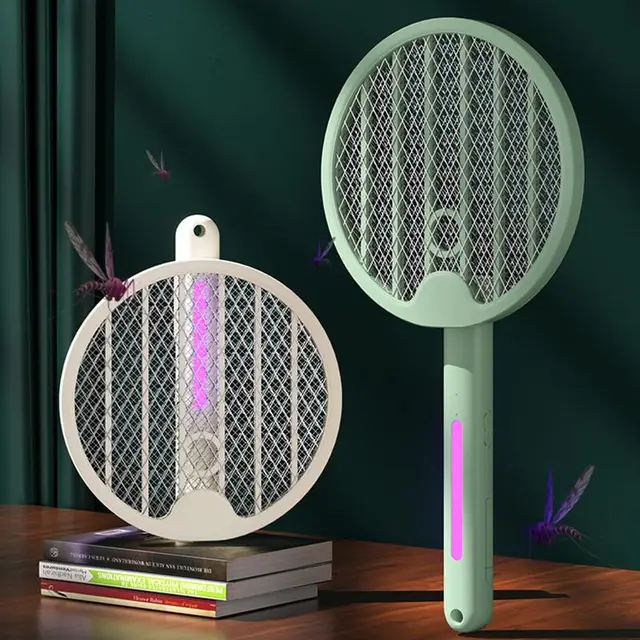 Fly Swatter Electric Zapper Usb Újratölthető Légy Ütő Összecsukható 3000 V -Os A Buggs For