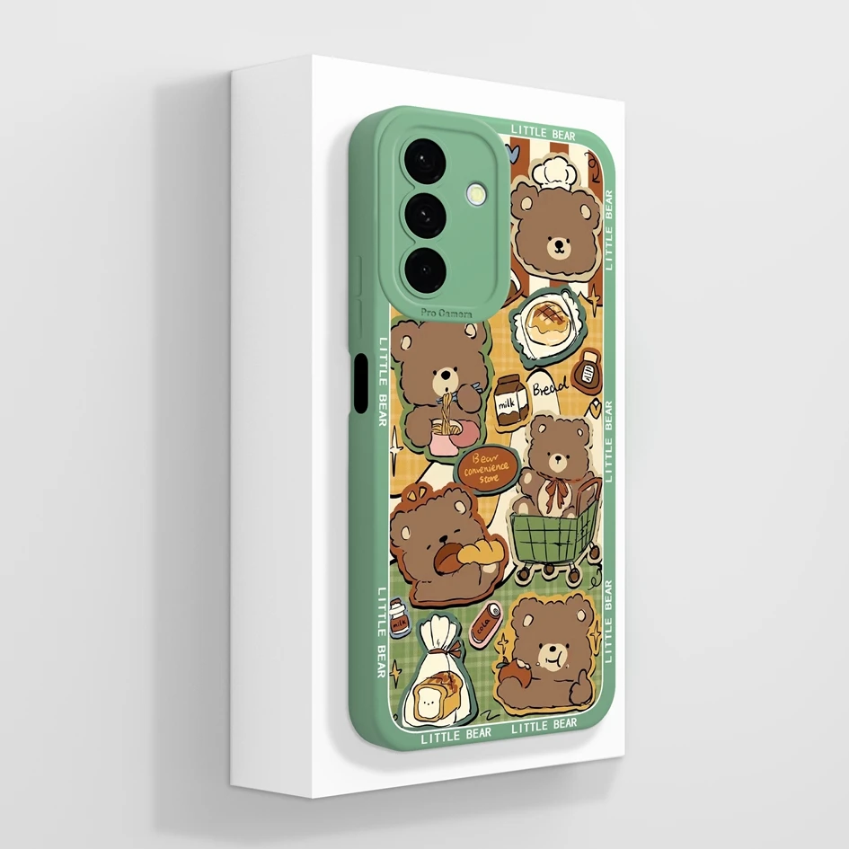 Cute Bear Biscuit Pattern Anti-Slip Silicone Case – Top Quality Protective Housing