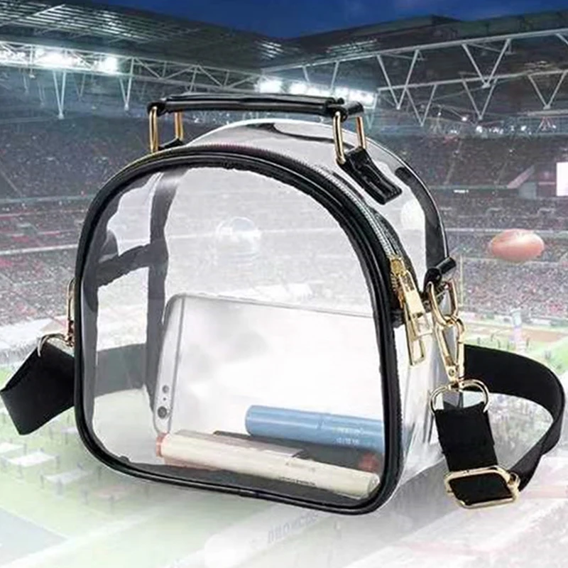 Clear Crossbody Bags Women Transparent Pvc Waterproof Tote Bags Jelly Messenger Shoulder Bag Girl's ZipTravel Shopping Bags