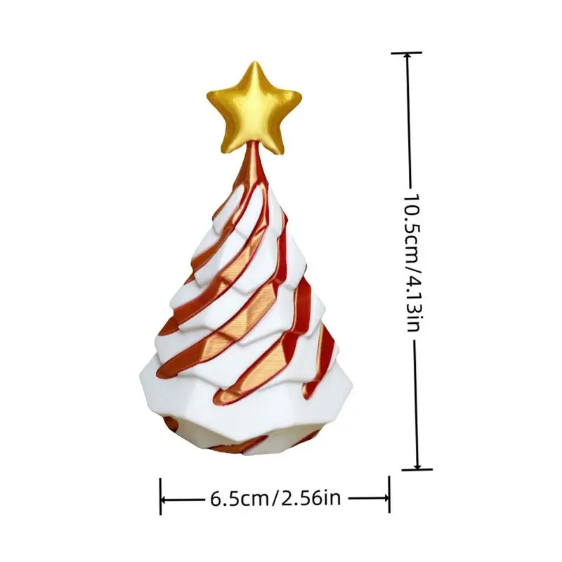 Spiral Cone Fidget Toy 3D Printed Christmas Tree Toys Fidget Passthrough Sculpture Spiral Cone Desk Toy Funny Desktop Decoration