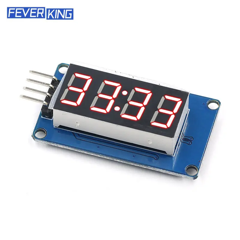 

Модуль дисплея TM1637 для Arduino, 7 сегментов, 4 бита, 1,5-дюймовые часы, красная анодная цифровая трубка, комплект с четырьмя серийными драйверами