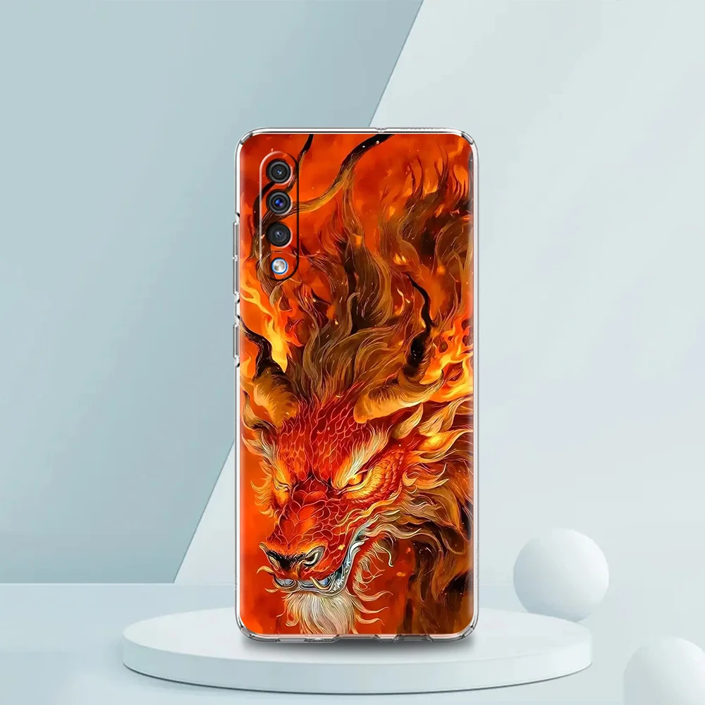 Chinese Dragon Transparent Silicone Phone Case Cover