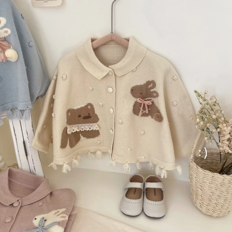 Autumn Kids Cartoon Knit Cardigans Sweater