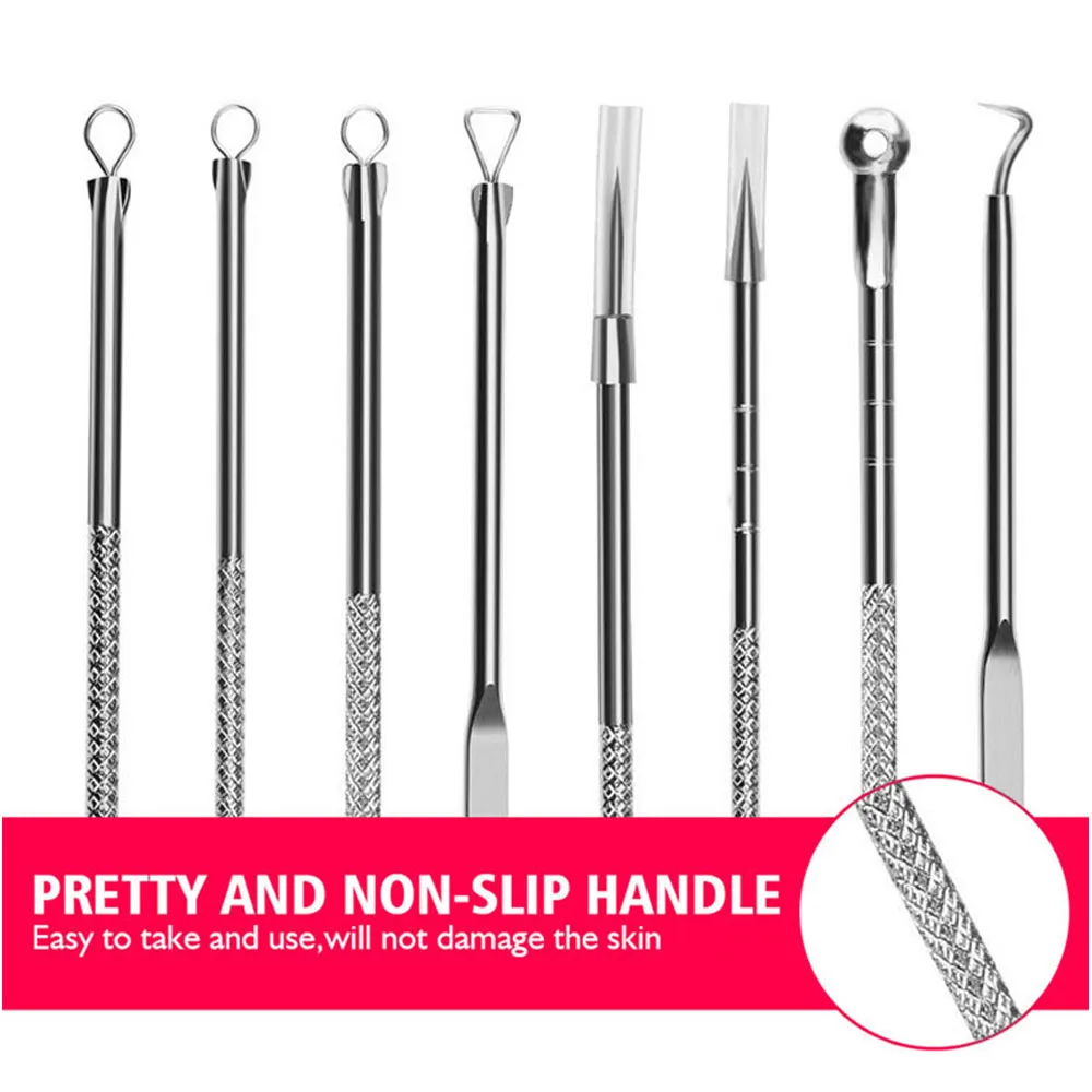 4-Piece Blackhead Remover Needle Tools Set for Effective Face Cleansing and Skin Care
