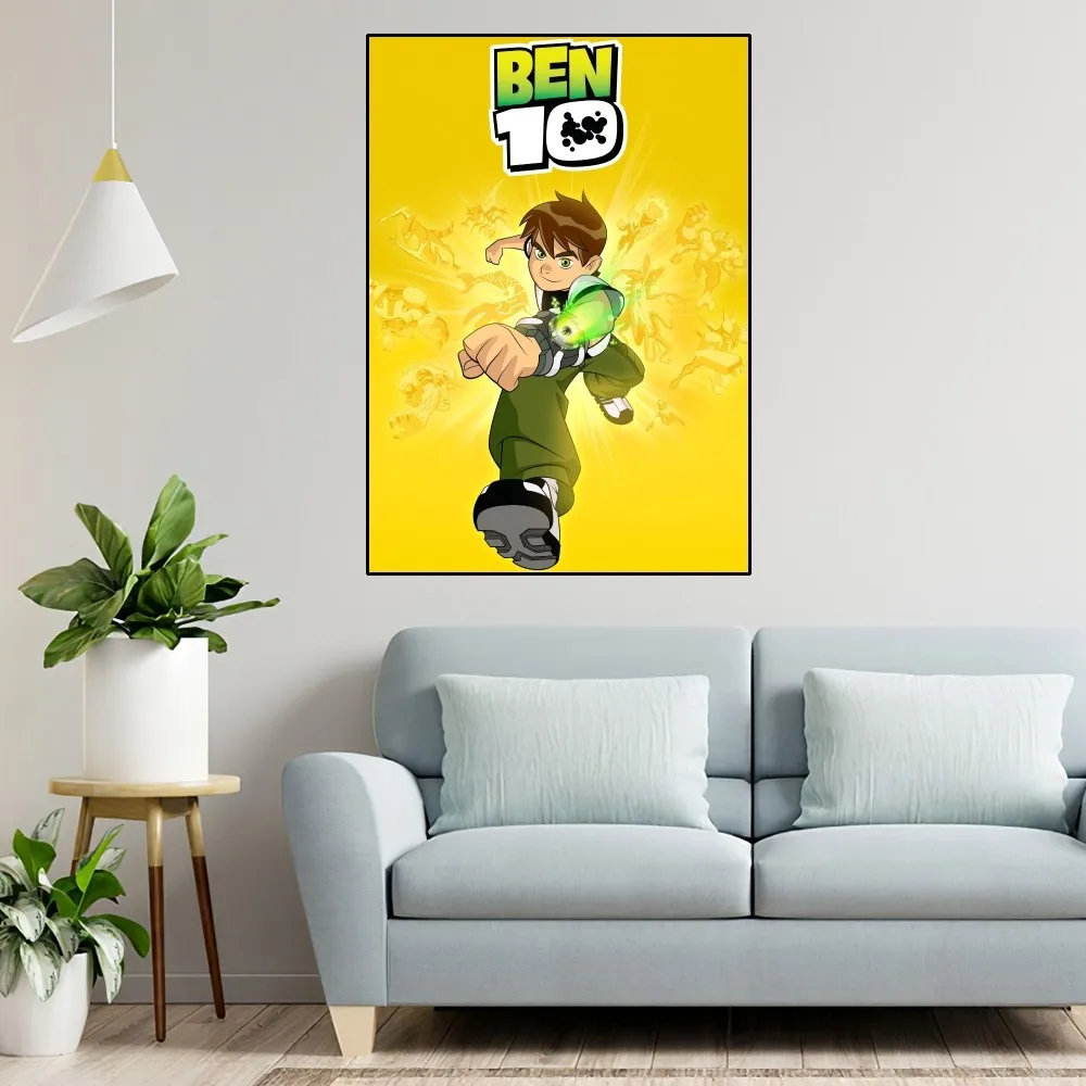 Cartoon B-Ben 10 Cool Poster Home Room Decor Aesthetic Art Wall Painting Stickers