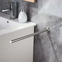Bathroom Towel Bar Steel Simple Single Double Towel Rack Ebya Hot Sale Wall Mount Holder Durable Organizer Quality Tested 2