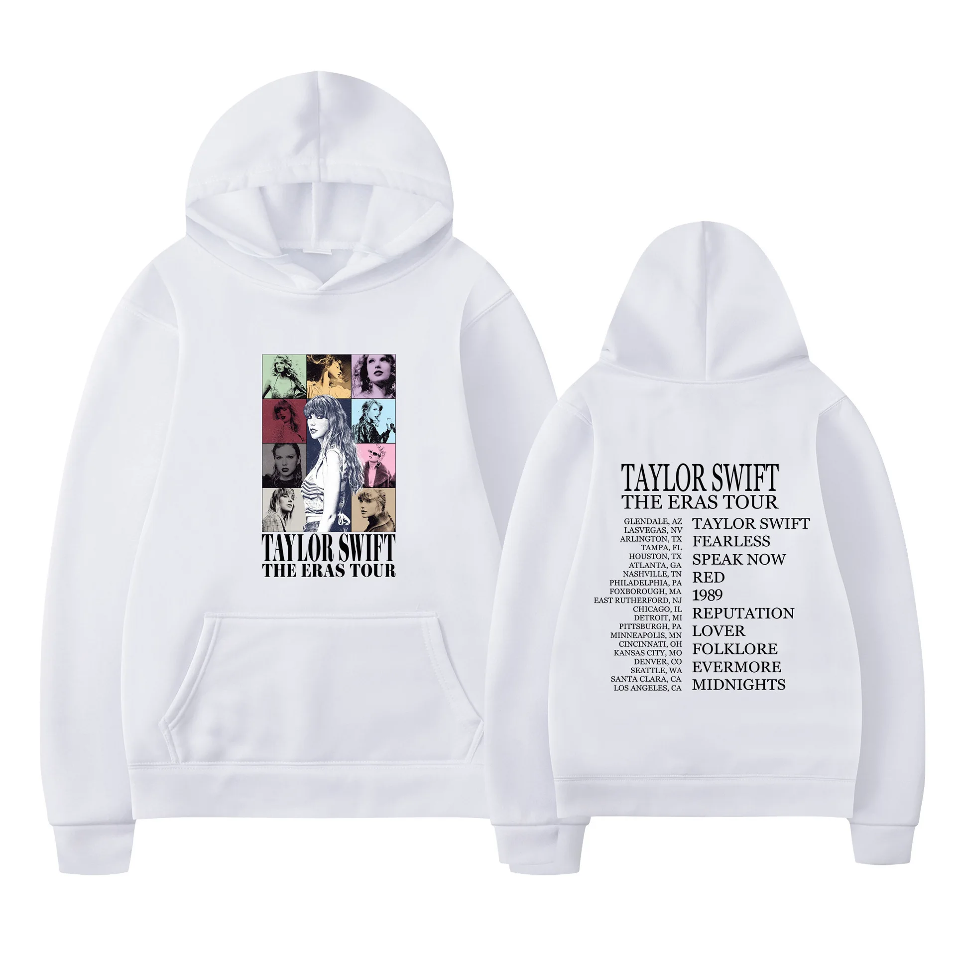 

Taylor-The Eras Tour Hoodies Singer Swift Graphic Sweatshirt Winter Cotton Tops Men Women Fashion Oversized Streetwear