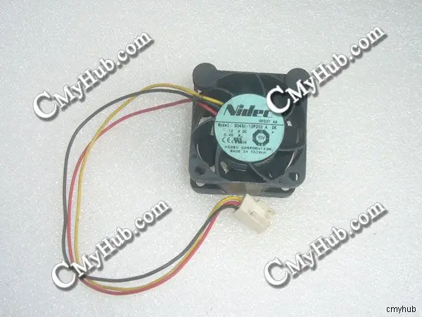 

For NIDEC D04XL-12P2S2 A DC12V 0.53A 0.45A 4CM 4028 40X40X28MM 3wire Cooling Fan D04XL-12P2S2 A