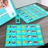 Party Games Children Hand Scratch Wooden  Puzzle Toy Board Baby Cartoon Montessori Early Education Farm Fruit Cognitive Kid Gift 2