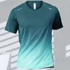 Men's T-Shirts Sports Fitness Sportswear Quick-Drying Gradient Short Sleeve Tops Outdoor Basketball Training Running Men Clothes 6