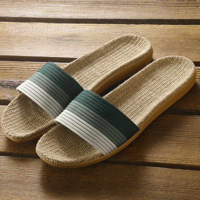Cotton Slippers Men and Women Linen Slippers for Home