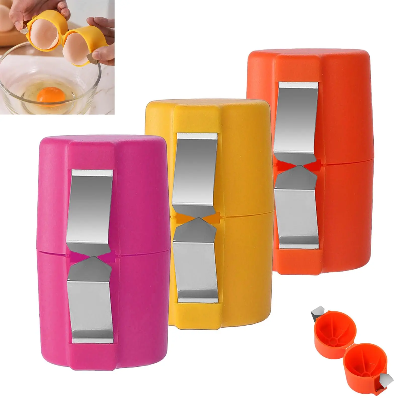 Abridor de casca de ovo 3 peças, biscoito de ovo, separador para ferramenta  descascadora de ovos crues, utensílios de cozinha para cozinhar abridor de  casca de ovo de padaria - AliExpress