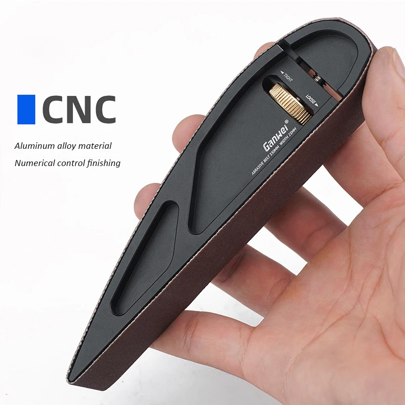 

Sandpaper Holder Portable Aluminum Alloy Adjustable Manual Curved Belt Sanding Polisher Sandpaper Board Woodworking Sander Tool