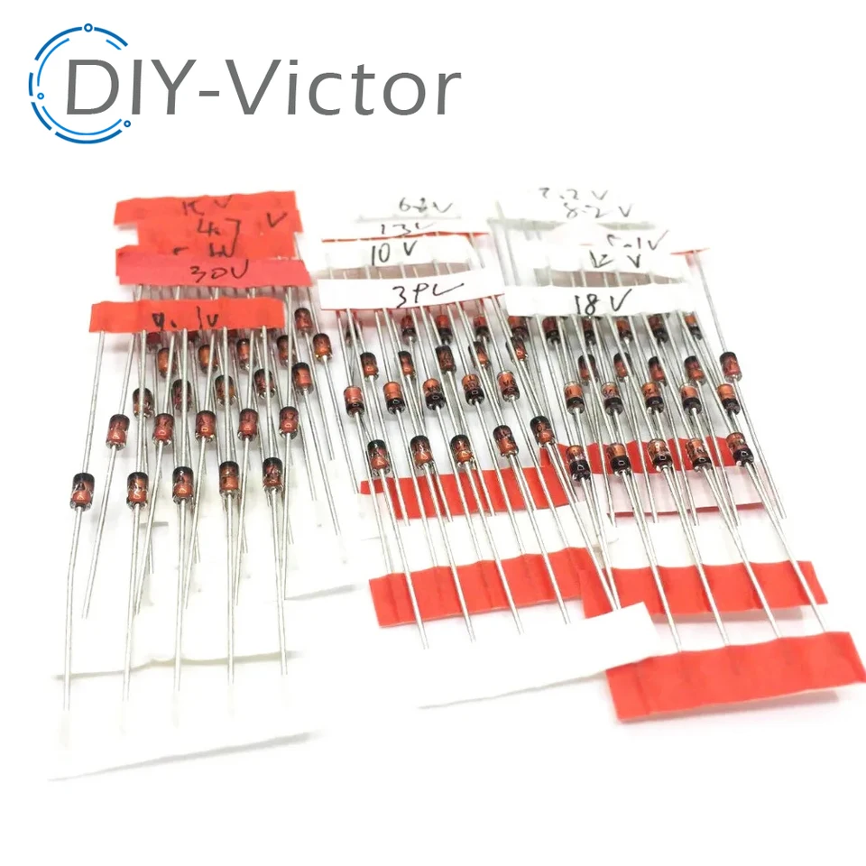 1W Zener diode, 3.3V-30 14valuesX5pcs=70pcs,Electronic Components