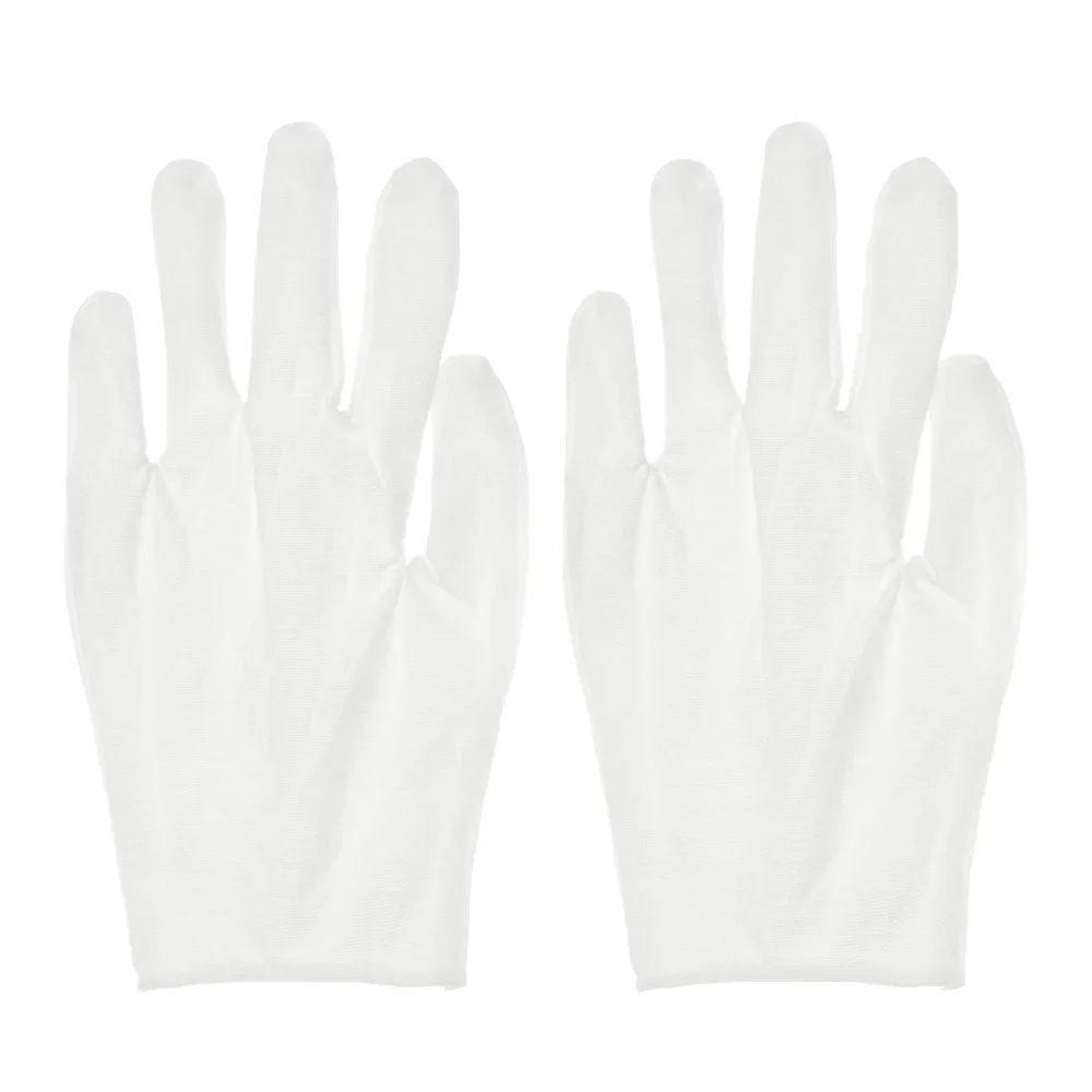 Cleaning Gloves Cotton Gloves 6Pair White Cotton Gloves Labor Protection Gloves for Jewelry Appreciation Thin Medium Cleaning Gardening Etiquette Supplies