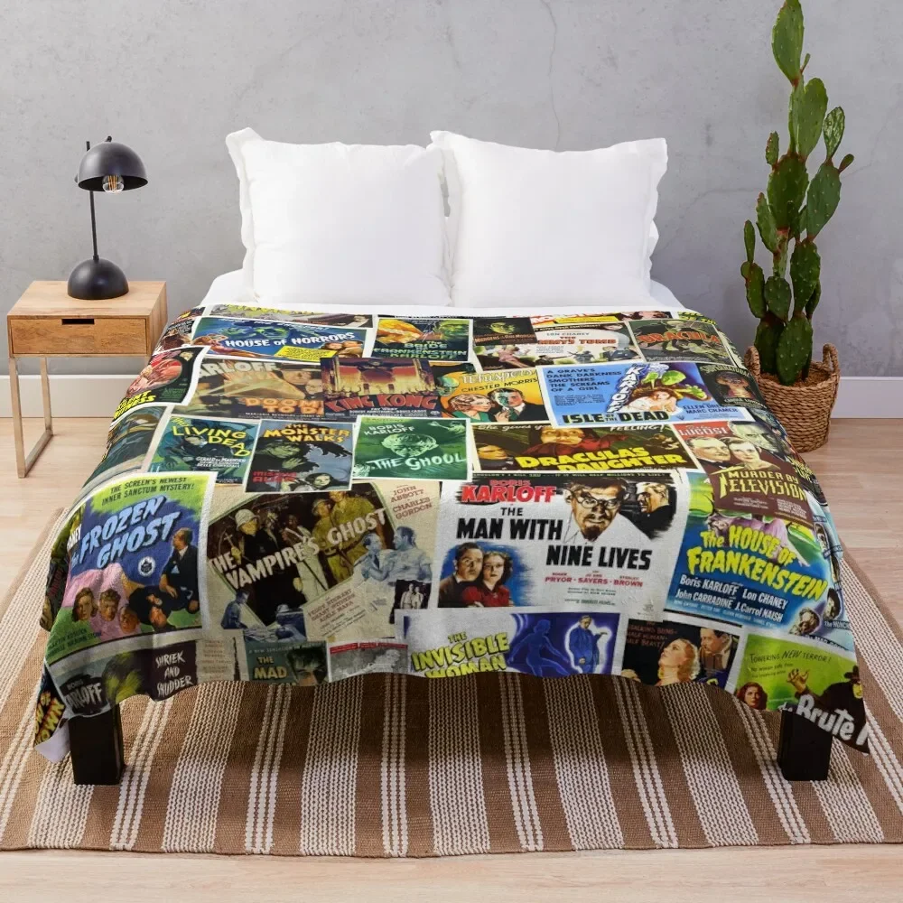 

Vintage Horror Throw Blanket Retros Furrys Sofa Throw Blankets
