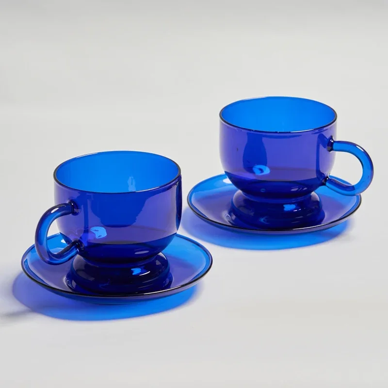  Accguan Juego de tazas de café de cristal, paquete de