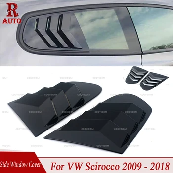 Scoop R-AUTO della feritoia della finestra laterale del quarto degli accessori decorativi dello Spoiler di stile della superficie del carbonio dello sfiato per VW Scirocco 2009-2018