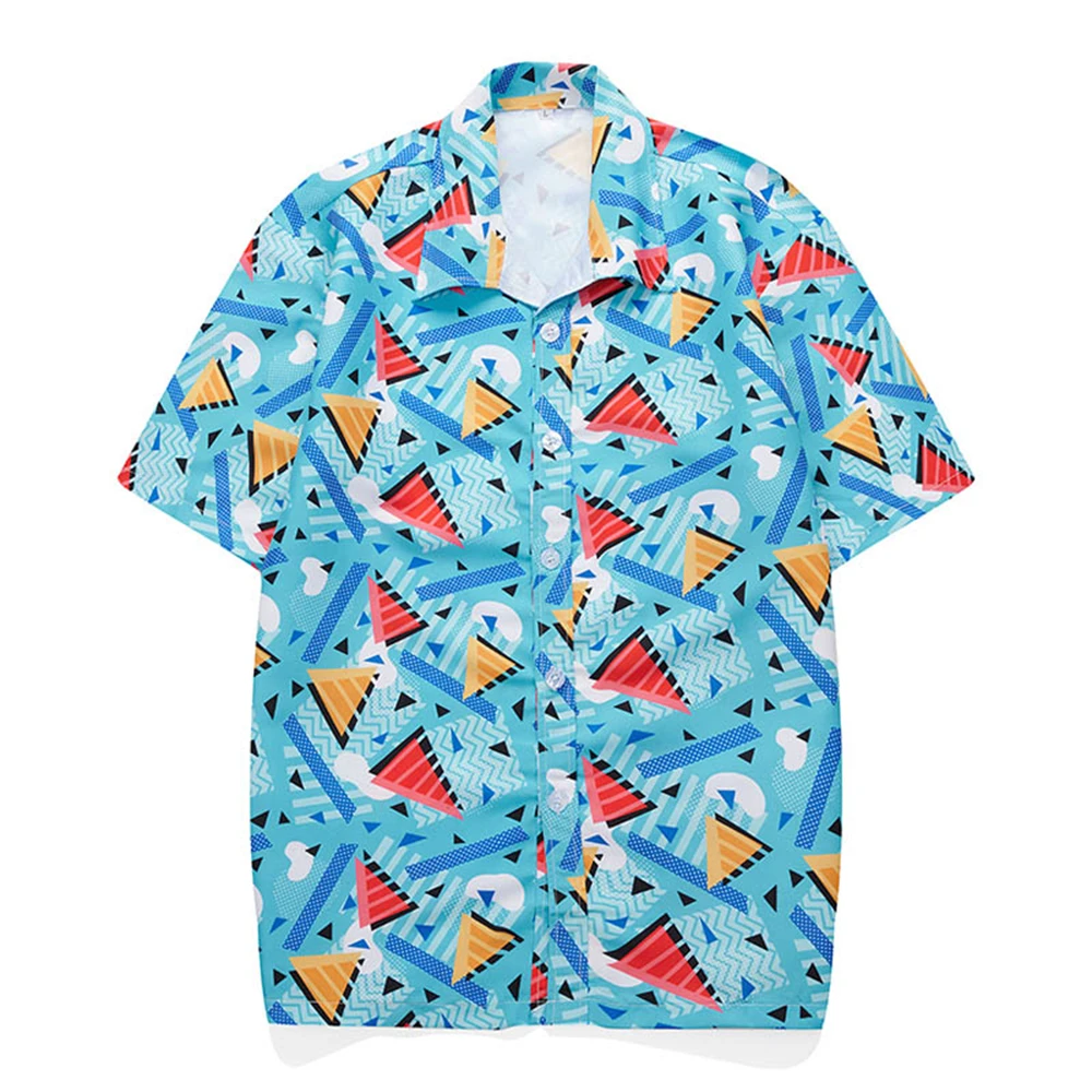 Hawaiian Mens Coconut Casual Colorful Floral Shirt Printed Fashion Vacation Beachwear Streetwear Short Sleeve Plus Size 3