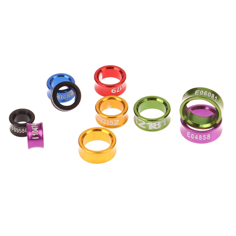 Title 5, 10Pcs Aluminum Parrot Leg Rings Pigeon Foot Bir...