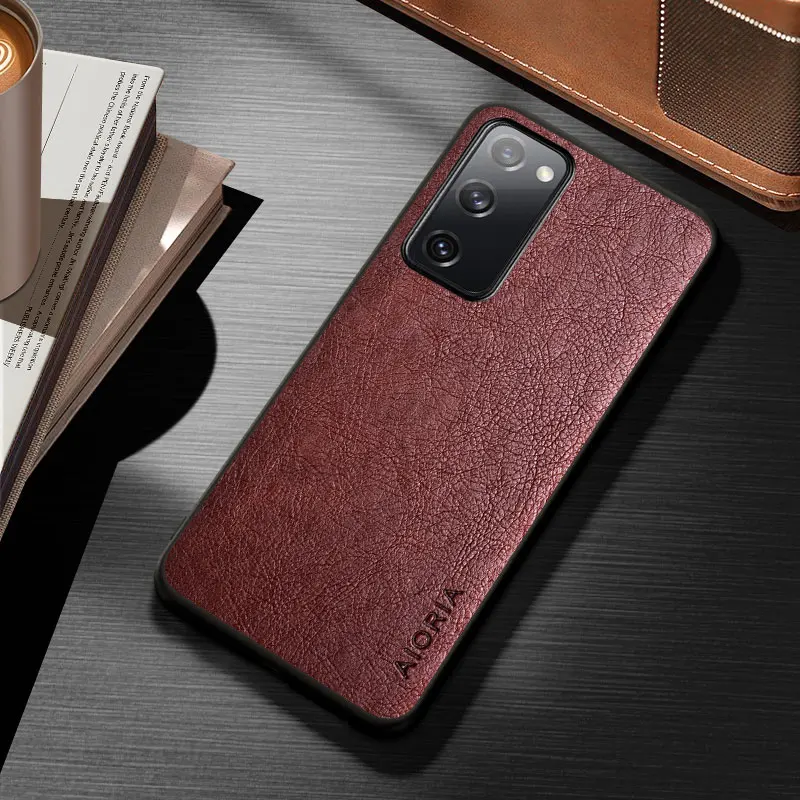 Luxury Vintage Leather Skin Case - Premium Soft Cover for Samsung Galaxy S20 FE Plus Ultra 5G