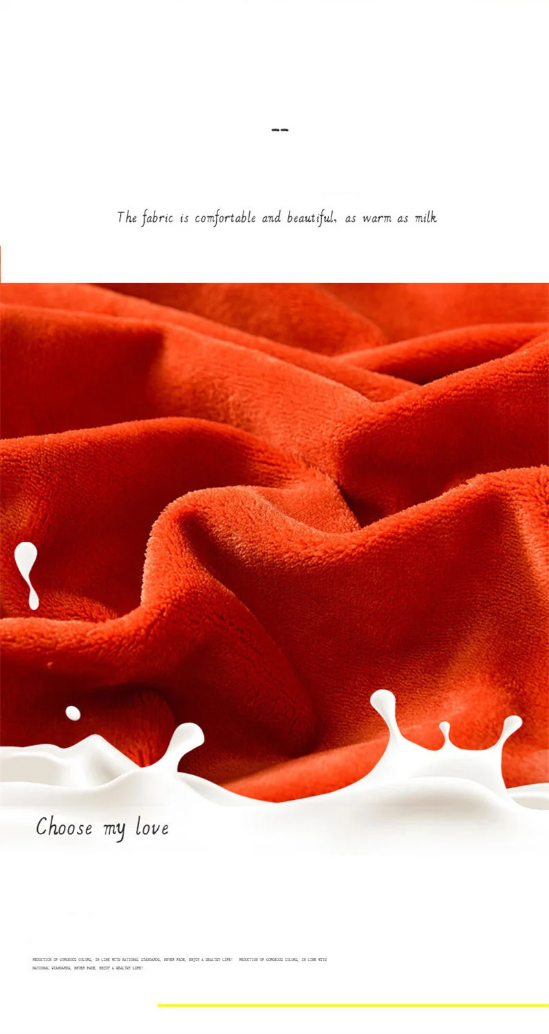 Green Deluxe Milk Fleece Bedding Set: Ultra-Warm, Plush Duvet Cover & Pillowcases orange