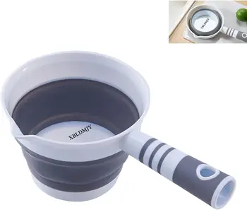 Folding Water Scoop for Travel, Kitchen, Garden, Bathroom - Grey 1
