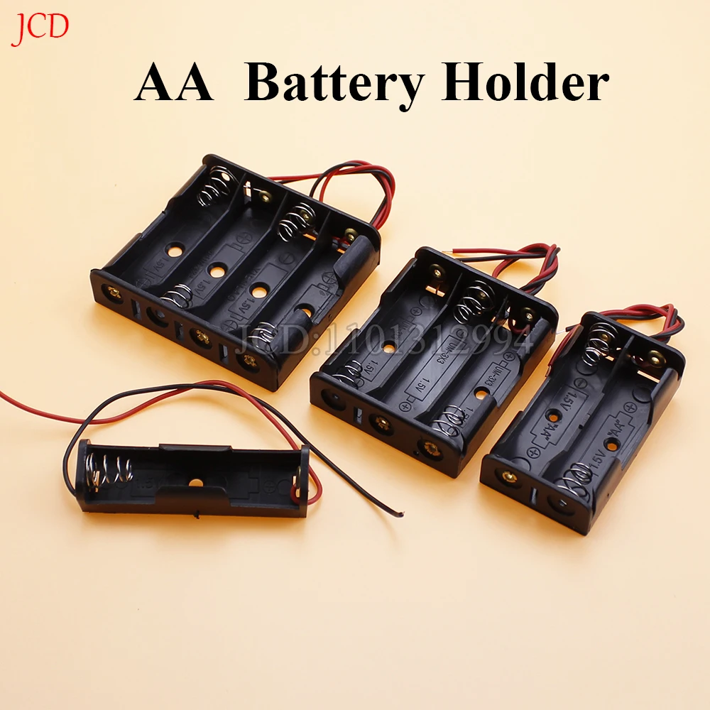 2 Stück 1/2/3/4-fach AA-Batteriegehäuse AA-Batteriebox AA-Batteriehalter 14500 AA DIY mit 1 2 3 4 Steckplätzen Dropshipping