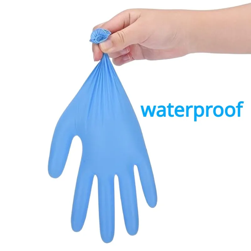 Disposable Gloves 10/30/40/60PCS Disposable Blue Nitrile Food Grade Waterproof Dishwashing Cleaning