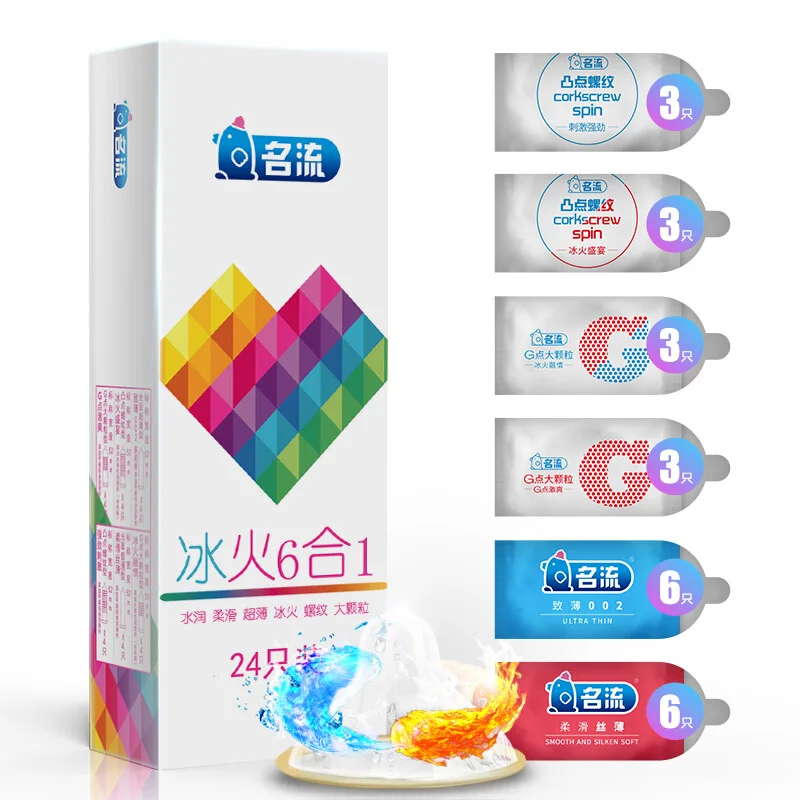 24/96PCS Condoms Threaded Dotted Sex Toys Contraception Supplies Value Pack Free Shipping Sex Products for Men Delay Ejaculation