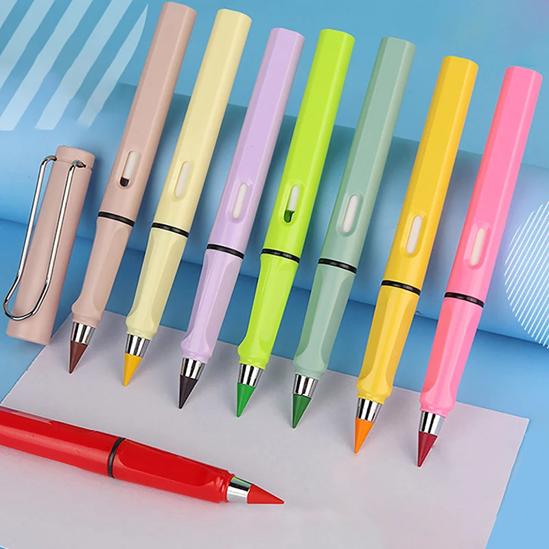 

Colorful Eternal Pencil 2B Art Sketch Painting Unlimited Writing Pencils Magic Erasable Refills School Supplies