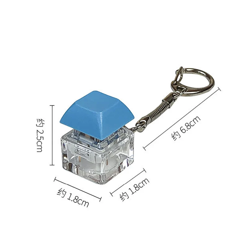 Fidget Toy 1pcs Decompression Keychain Mechanical Keyboard Button Keyring Fingertip Key Cap Pendant Antistress Toy New For Adults Anti Stress Toy Keychains Key Rings
