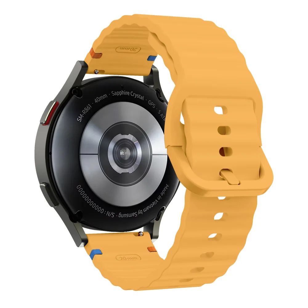 Silicone Bracelet Wristband - 20mm/22mm - Ocean Band Design