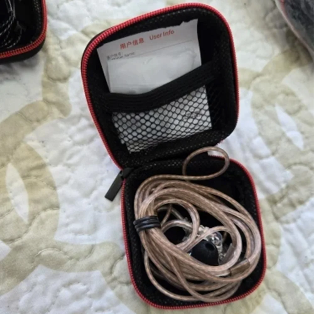 Earphones Storage Bag Wired Headphones EVA Zipper Storage Box Portable Hold Storage Case Container for AK6 KZ BA10 AS10 ES4