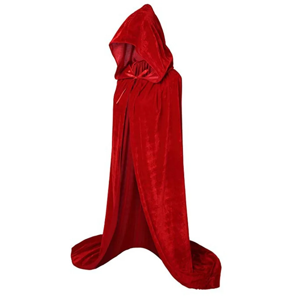 Halloween Cloaks Gothic Hooded Cloak Adult Elf Witch Long Purim Carnival Capes Robe Larp Women Men Vampires Grim Reaper Party — detail image 2
