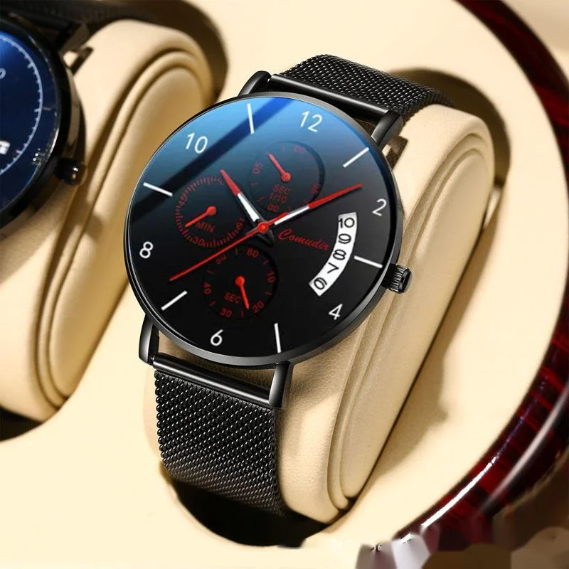 Men's Quartz Watch Ultra Thin Automatic Mechanical Style Waterproof_voghion.com
