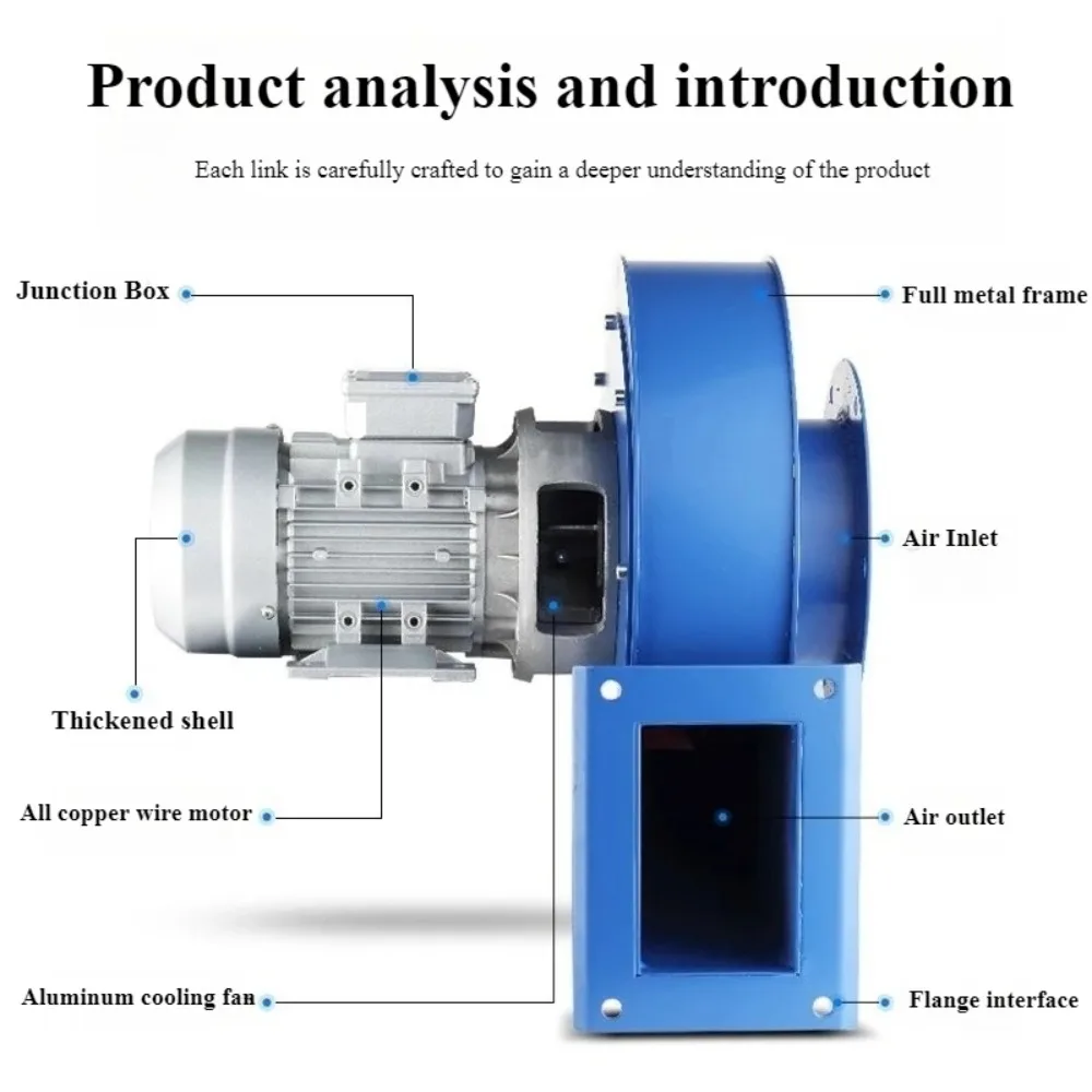 Boiler high temperature resistant centrifugal 220V small boiler induced draft fa