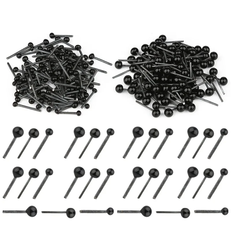 Plastic Safety Eyes 50 Pairs 2/3/4mm Needle Wool Felting Teddy Bears Dolls Animals Black Eyes Dolls Accessories MIUSIE plastic safety eyes