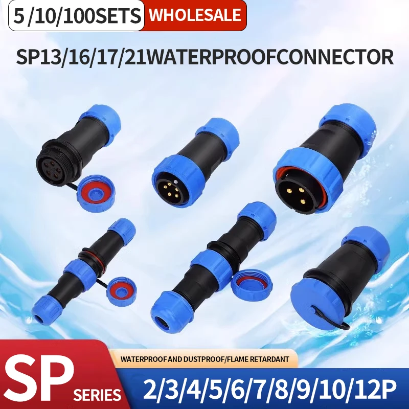 

IP68 Aviation Plug And Socket Connector SP/SD13/16/17/20/21 2/3/4/5PIN Male Female Docking Waterproof, Dustproof