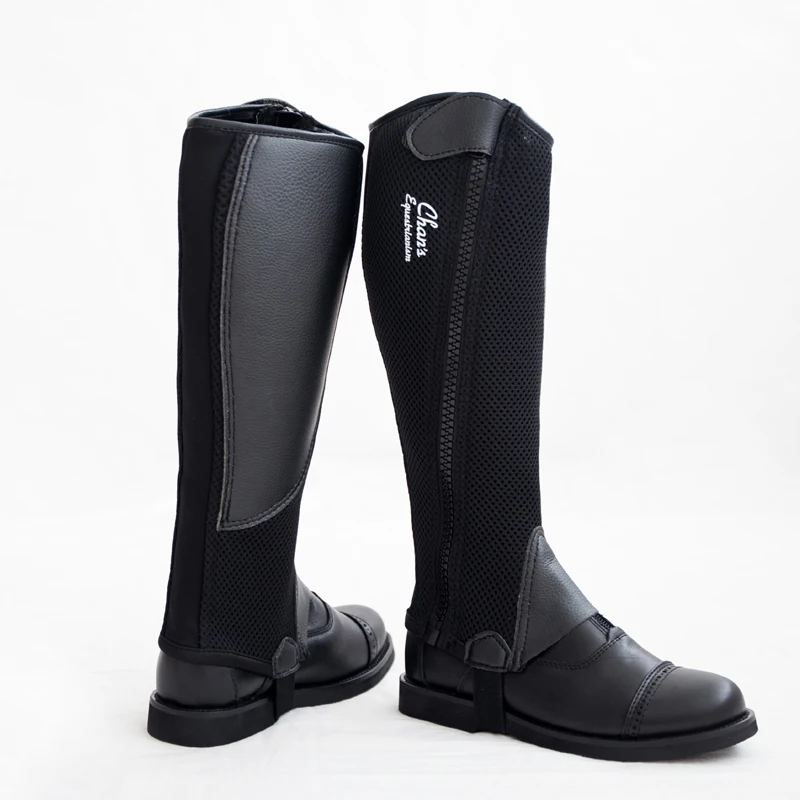 Summer Equestrian Leg Guards Adult Children Horse Riding Boot Covers Outdoor Training Knee Brace Knight Gaggets