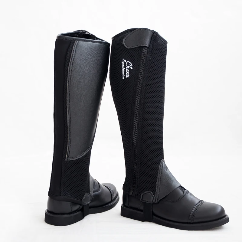 Summer Equestrian Leg Guards Adult Children Horse Riding Boot Covers Outdoor Training Knee Brace Knight Gaggets 6
